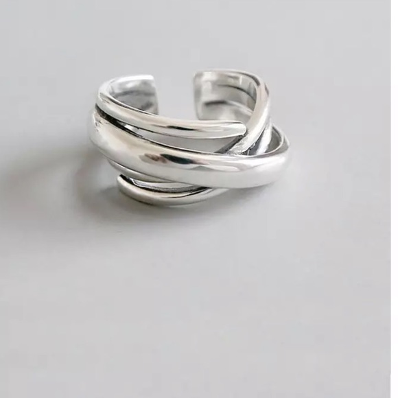 New Stamped 925 Adjustable Silver Ring - Picture 2 of 5